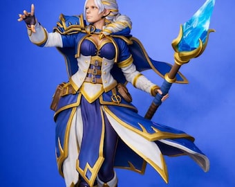 STL Jaine Proudmoore |  3D weibliches Modell zum Drucken |  Videospiel-Charakter |  World of Warcraft 3D Druck Stl