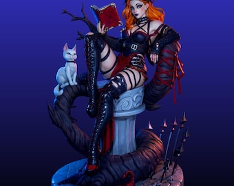 3D weibliches Modell | Witcher Stl-Datei 3D | Druck Stl 3D| Frauenfigur 18 cm