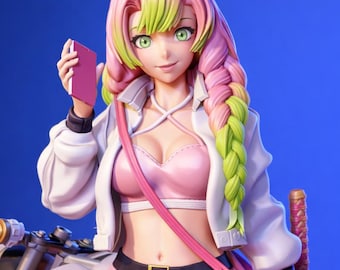 3D Model Mitsuri auf einem Motorrad 3D Anime Figurine Stl File Anime Girl Tanne Druck