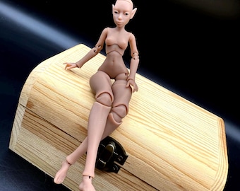 Miniatur BJD Puppe 1/12 , BJD Frau Elfe Puppe 14 cm , BJD Blank Puppe , Blank Elfe Puppe