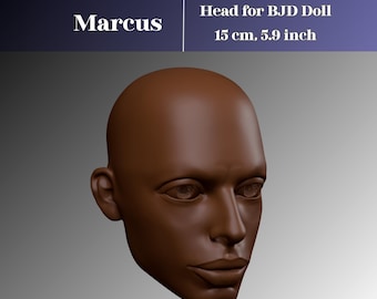 hochwertiges 3D Model Kopf für eine männliche BJD Puppe 15 cm.