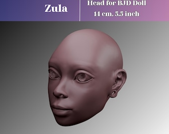 Zula BJD Doll Kopf, 14 cm 3D Modell (STL File)