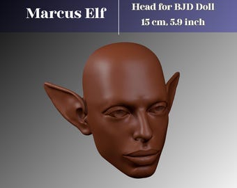 Markus Elf BJD Kopf 3D Modell | 15 cm langes Fantasy Männchen