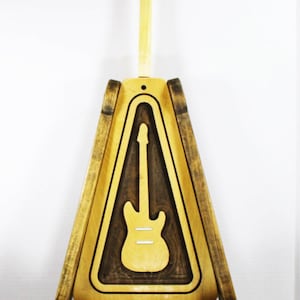 Handmade Wooden Guitar Stand: Acoustic & Electric Guitar Display