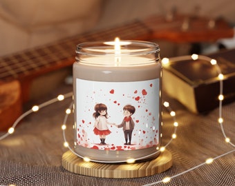 Couples Valentines day Candle, Gifts for him, Gifts for Her, Cute Candle, Gifts for your love,Candle gifts