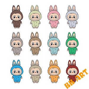 230 Labubu Designs Png, SVG, Eps, Pdf, Dxf Mega Bundle, Labubu Charakter Designs, Laser geschnitten La bubu, Labubu Shirt, Labubu Character Bundle