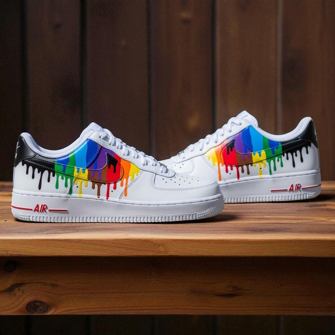 Custom Af1 Drip Multicolor Drip Air Force 1 Custom, Custom Air Force 1 Sneaker, Custom ...
