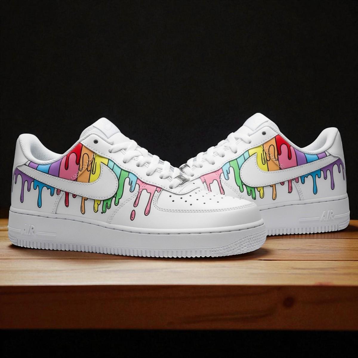 Graffiti Drip Air Force 1 Custom, Custom Air Force 1 Sneaker, Custom Hand Painted Graffiti AF1 Shoes, Custom Drip Air Force Ones, Custom AF1