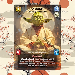 Yoda - Sensing Darkness (Foil - With Text) - Alternate Leader Token - Star Wars Unlimited
