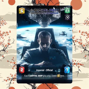 Admiral Piett - Commanding the Armada (Foil - With Text) - Alternate Leader Token - Star Wars Unlimited (Jump to Lightspeed)