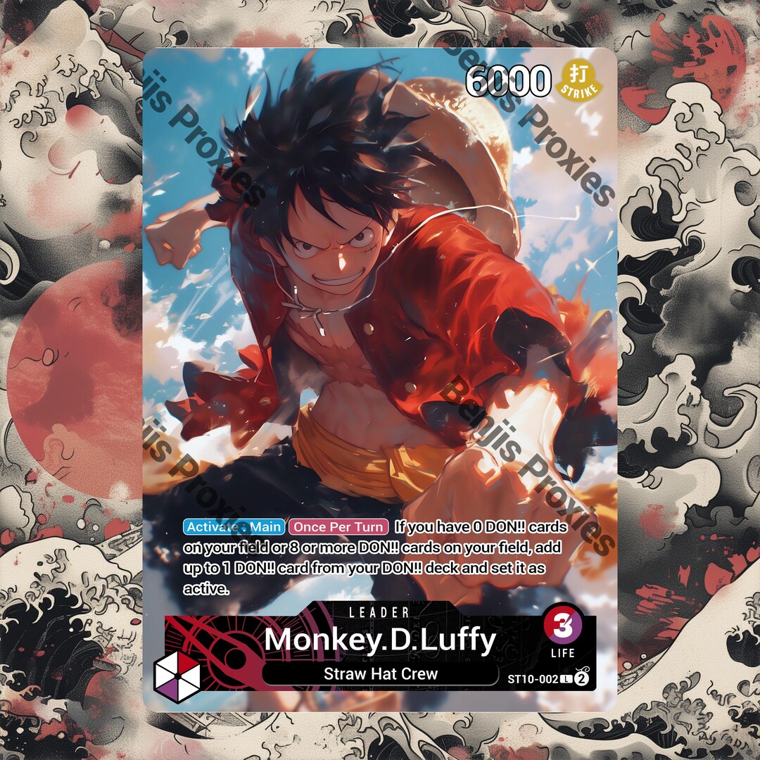 Monkey.d.luffy (ST10-002) - Alternate Token - One Piece CG - Etsy