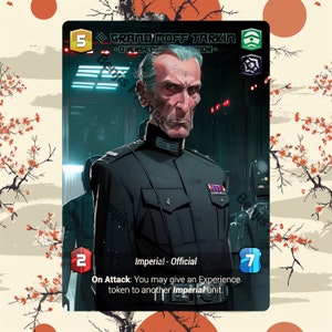 Grand Moff Tarkin - Oversector Governor (Foil - With Text) - Alternate Leader Token - Star Wars Unlimited