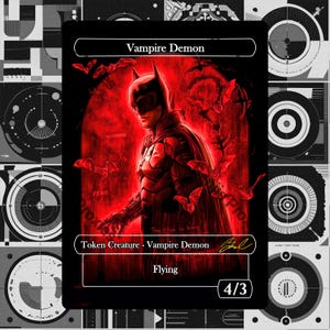 Pedina Demone Vampiro 4/3 (stile film Batman) - Magic the Gathering (MTG) - Pedina