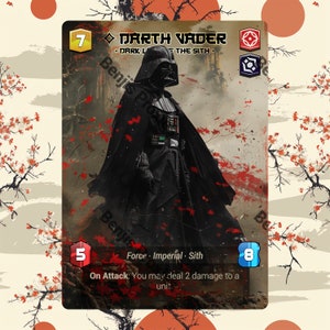 Darth Vader - Dark Lord of the Sith (Dark Edition - Foil - With Text) - Alternate Leader Token - Star Wars Unlimited