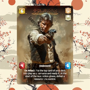Han Solo - Audacious Smuggler (Foil - With Text) - Alternate Leader Token - Star Wars Unlimited