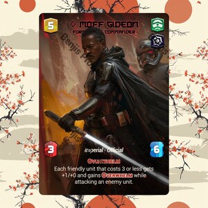 Moff Gideon - Formidable Commander (Foil - With Text) - Alternate Leader Token - Star Wars Unlimited