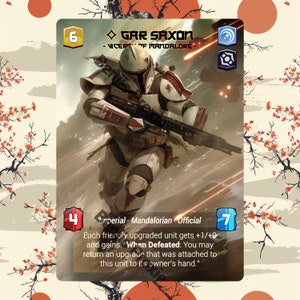 Gar Saxon - Vice-rei de Mandalore (foil - com texto) - Token de líder alternativo - Star Wars Unlimited