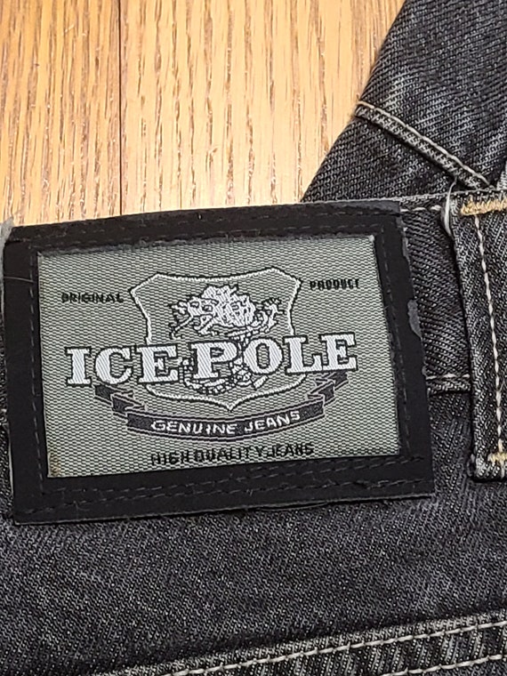 Rare Mens Vintage Ice Pole Black Denim Jeans 29x3… - image 6