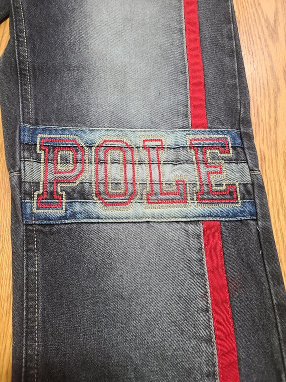 Rare Mens Vintage Ice Pole Black Denim Jeans 29x3… - image 4