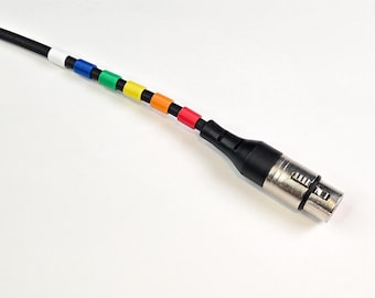 XLR / DMX Color Clips - 100 pc. Rings to organize cable lengths