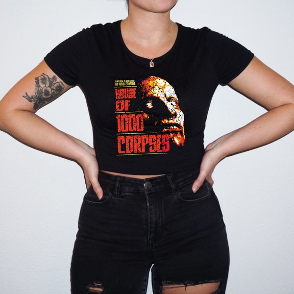 House of 1000 Corpses Horror Movie Crop Top Gothic Style Tshirt Alternative Fashion Tee