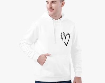 Heart Hoodie, Pocket Heart Hoodie, Heart Sweatshirt, Heart Outline Hoodie, Cute Hoodie, Cute Sweatshirt, Heart Hoodies, Simple Heart Hoodies