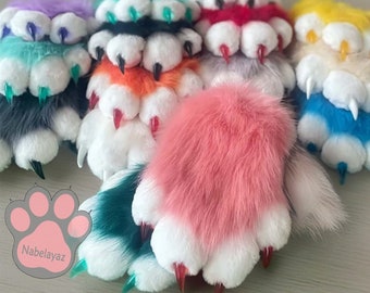 Fursuit Handpfoten Furry personalisiert, Fursuit Katzenhandschuhe, Furry Cosplay Kostüm Glover, Custom Furry Paws mit, Hundepfoten