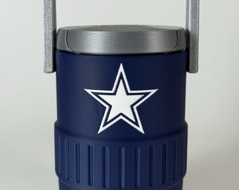 Mini porta lattine dei Dallas Cowboys, regalo per tifosi NFL stampato in 3D, porta lattine da 355 ml, regalo per la festa del papà