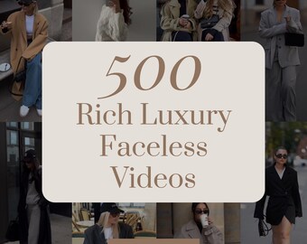 500 Rich Luxury Women Videos, Faceless Reels Bundle for Faceless Marketing, Faceless Video, Aesthetic Reels, Digital Marketing, MRR, Luxe