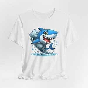 Shark T-Shirt, Fun Frisky Shark Tee, Whimsical Ocean Animal Shirt, Funny Shark Gift, Cool Sea Creature Top, Unisex Tee for Shark Lovers