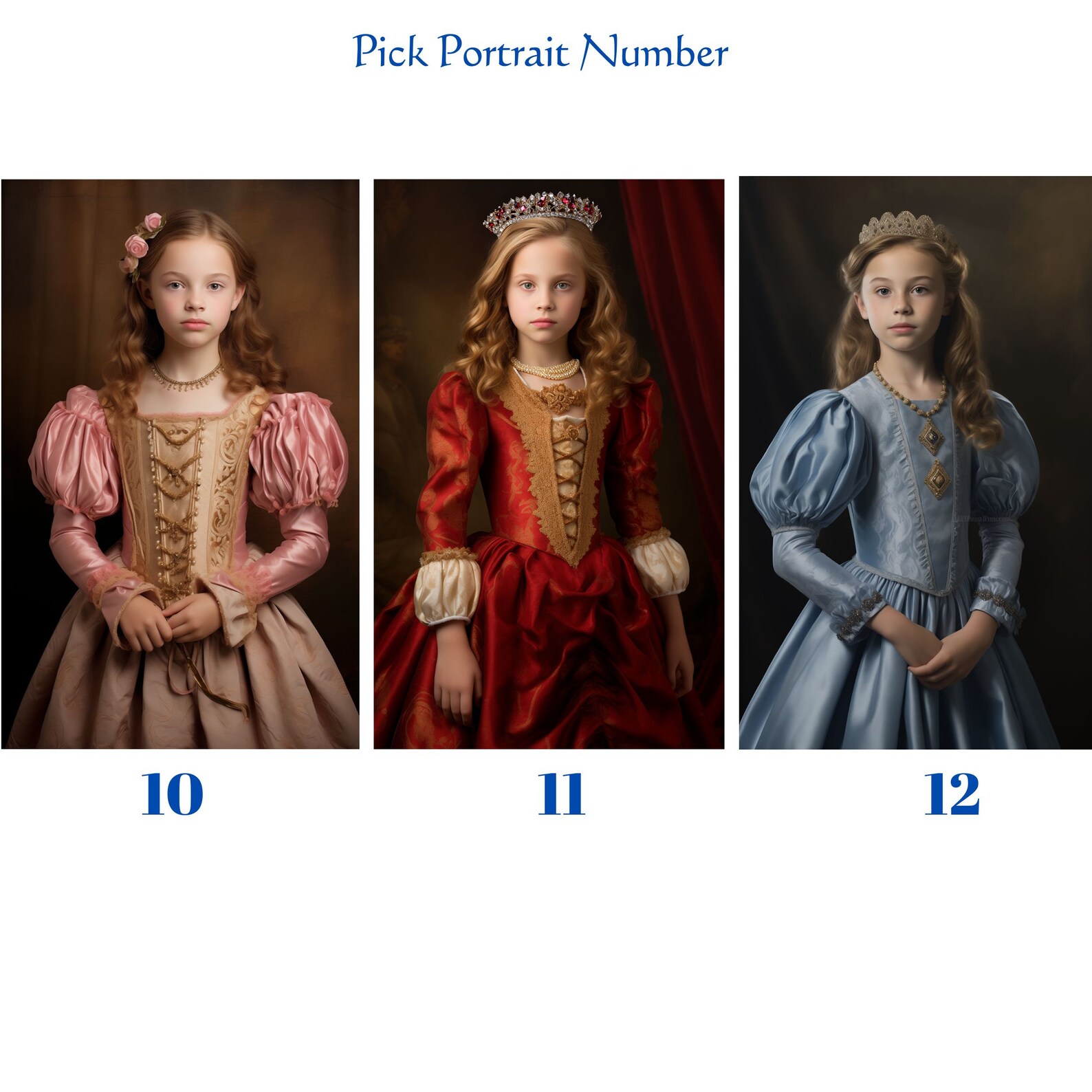 Tableau Personnalisé Photo Portrait Enfant Royal Princesse
