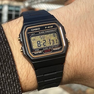 Midas Touch Gold on Gold Casio F91w mod image 1