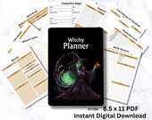 Witchy Planner: Astrology, Tarot, Grimoire Journal (Digital PDF)