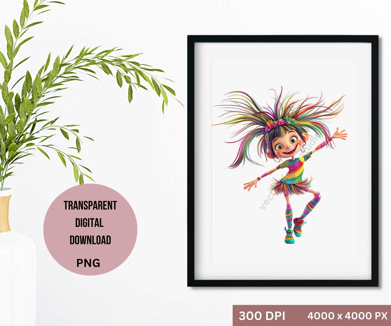 Quirky Girl Clipart: Whimsical PNG Illustrations (digital Download) - Etsy