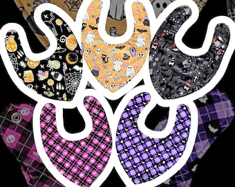 Unisex Adjustable Baby Bibs, Alternative Gothic Spooky