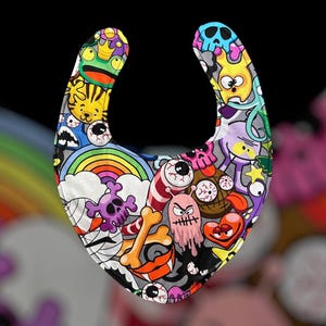 Adjustable Baby Bib - LITTLE MONSTERS  spooky gothic alternative