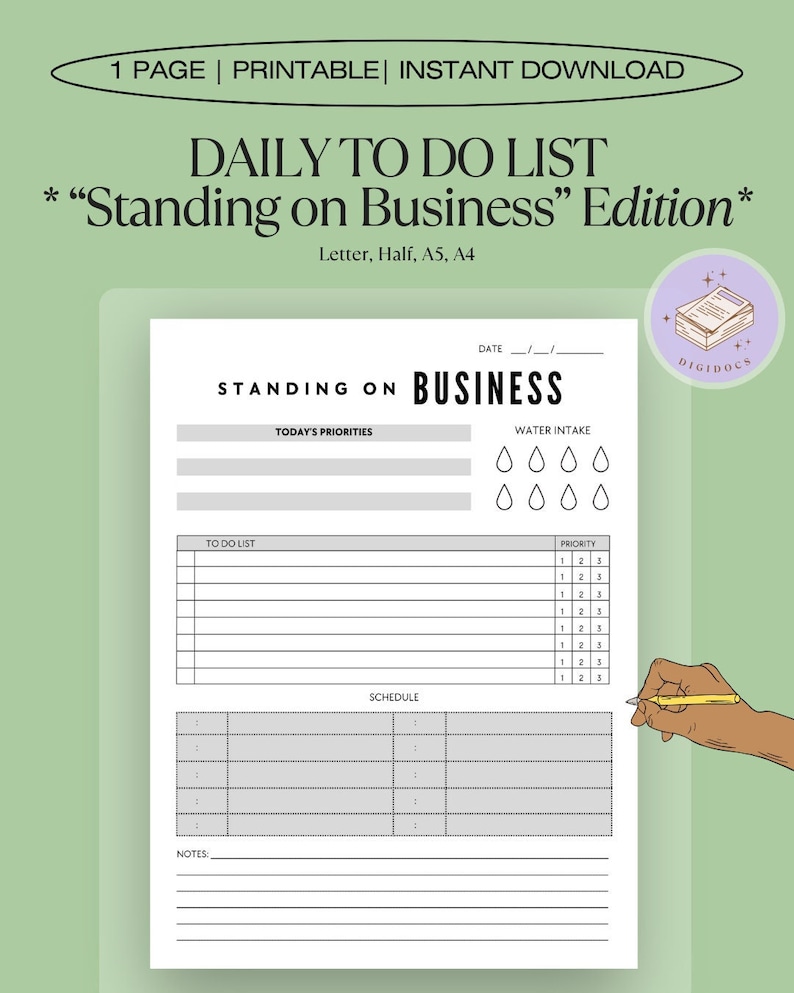 Business Daily To Do List Printables Pdf