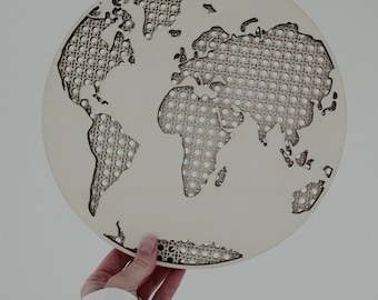 Wooden world map, gift for travelers, world trip, wooden map, farewell gift, world trip decoration, wall decoration