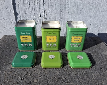 Vintage Tea Tin Candle Bundle | John Wagner & Sons | Mini | Green Scents