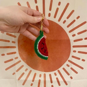 Crochet Watermelon Keychain