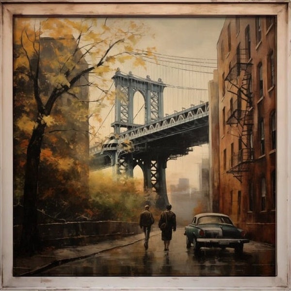 Brooklyn Bridge Art, Oil painting