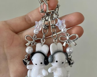 Bunny Headphone Full Body Keychain