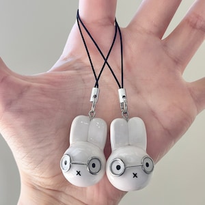 Bunny Glasses Keychain