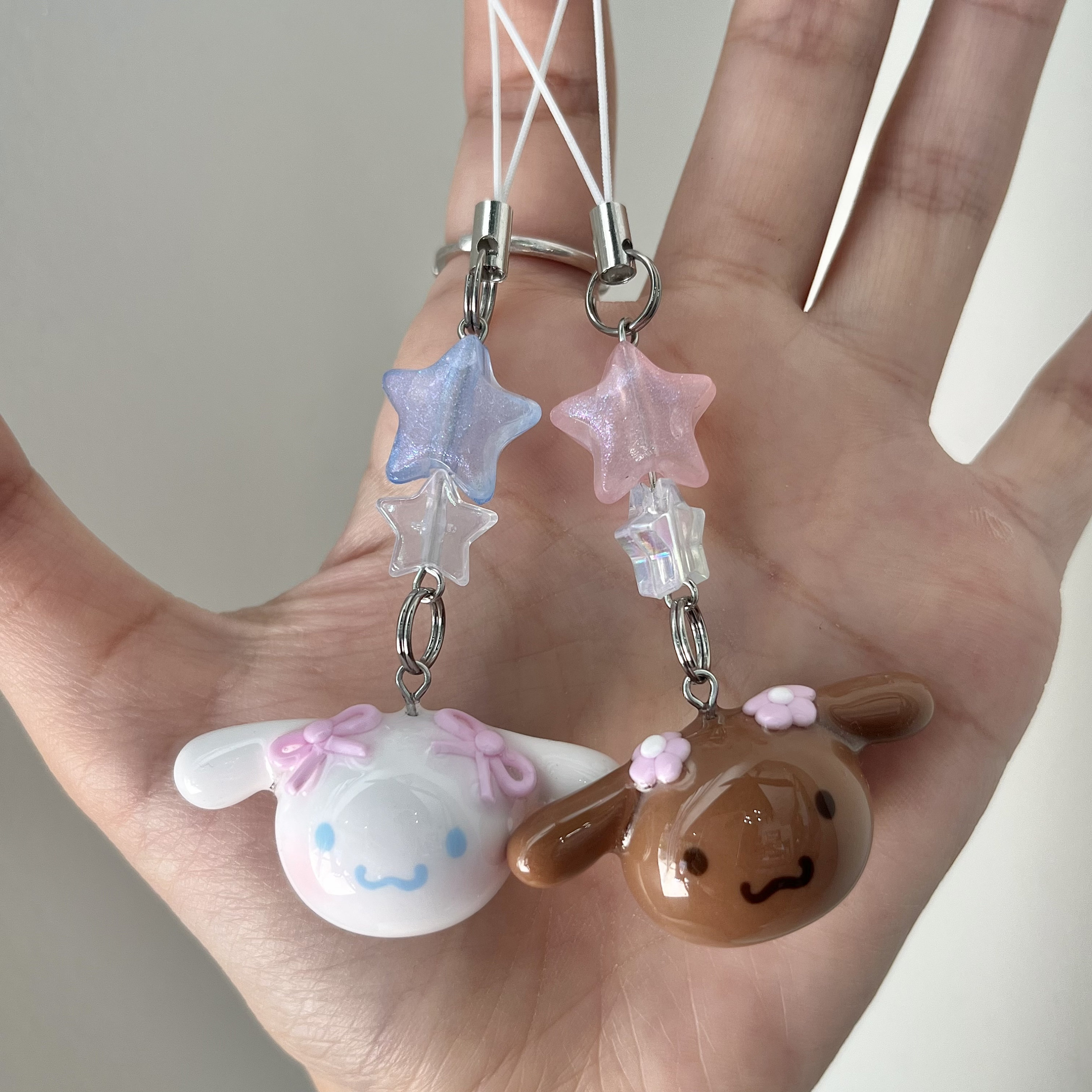 Cinnamoroll & Mocha Keychain - Etsy