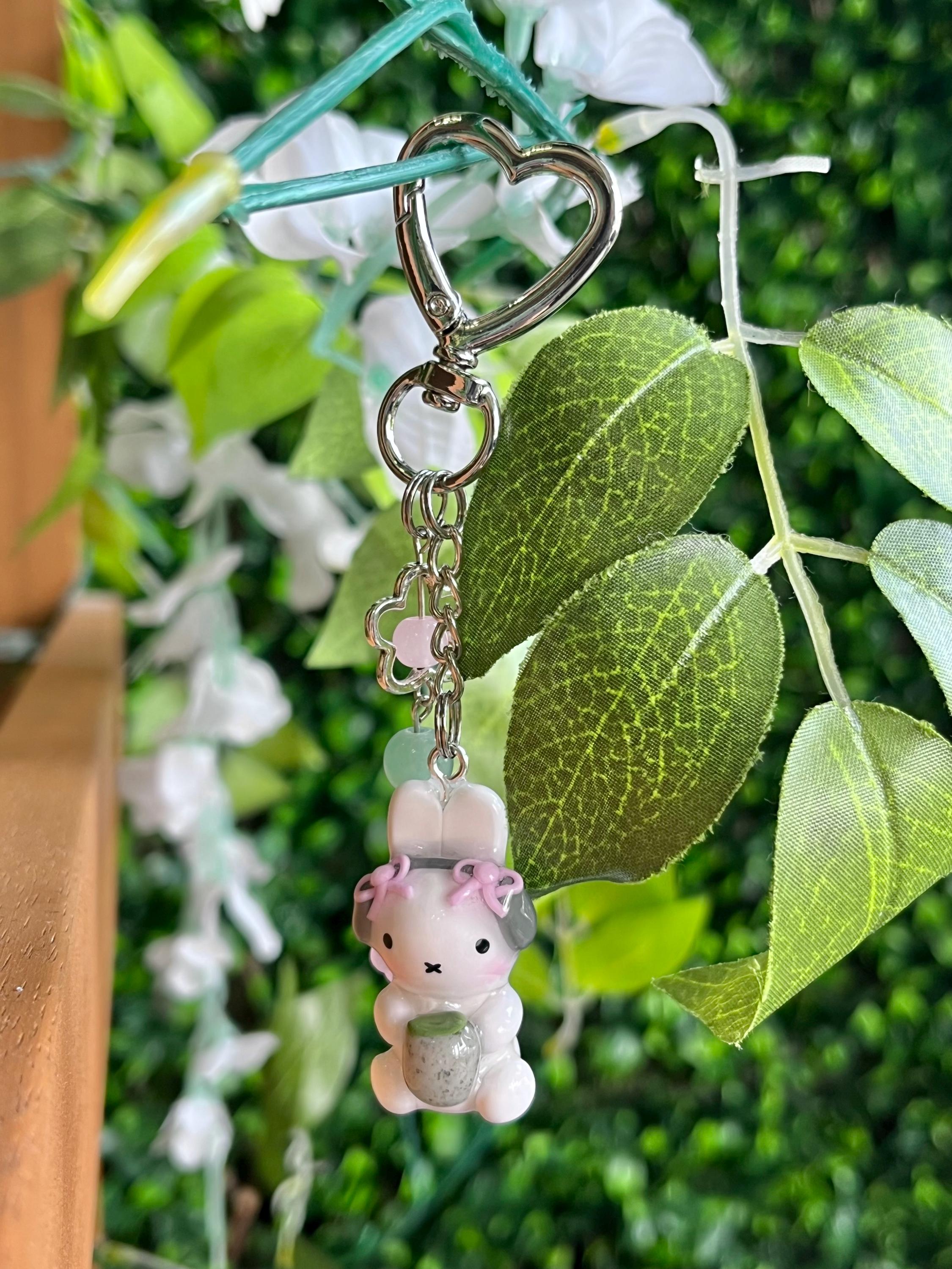 Bunny Matcha Keychain - Etsy