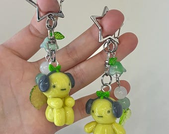 Smiski Leaf Headphone Full Body Keychain