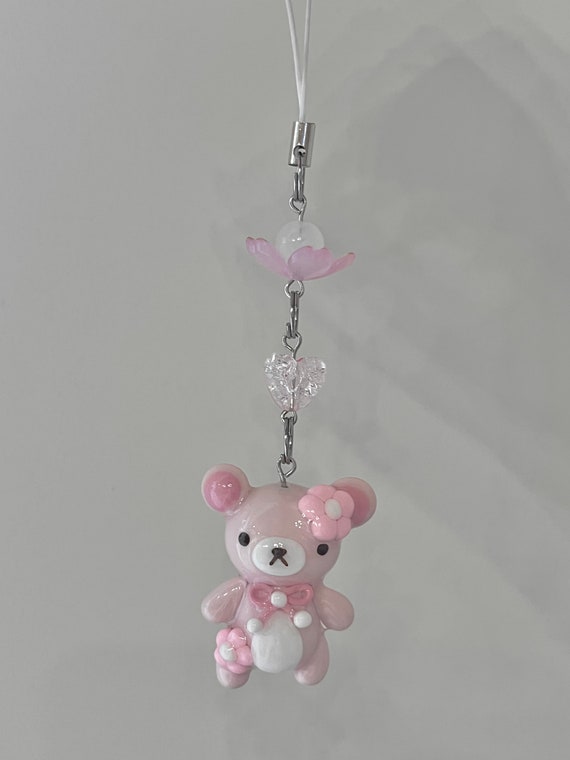 Sakura Rilakkuma Keychain - Etsy