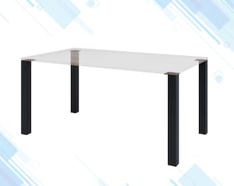 4x Tischbeine Metall Tischfußaus Profilen 70x70mm Tisch Beine Schreibtisch Möbelfüße Loft Tischgestell Model B7070