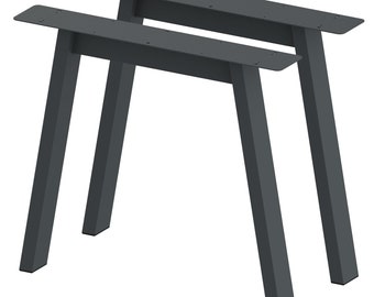 BK Styl 2 x Pieds de Table en Métal Type - A | Pied de Table en Profilés 80x40mm | Pieds de Table, Banc de Bureau, Meubles, Industriel