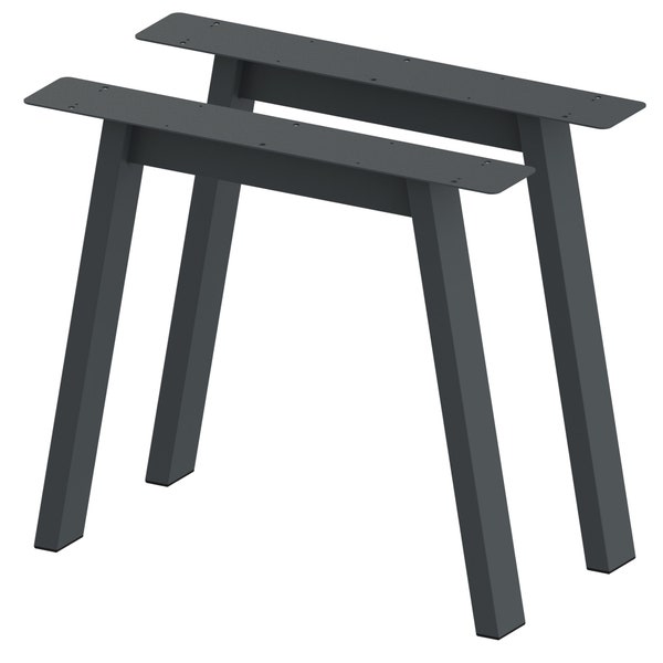 BK Styl 2 x Pieds de Table en Métal Type - A | Pied de Table en Profilés 80x40mm | Pieds de Table, Banc de Bureau, Meubles, Industriel